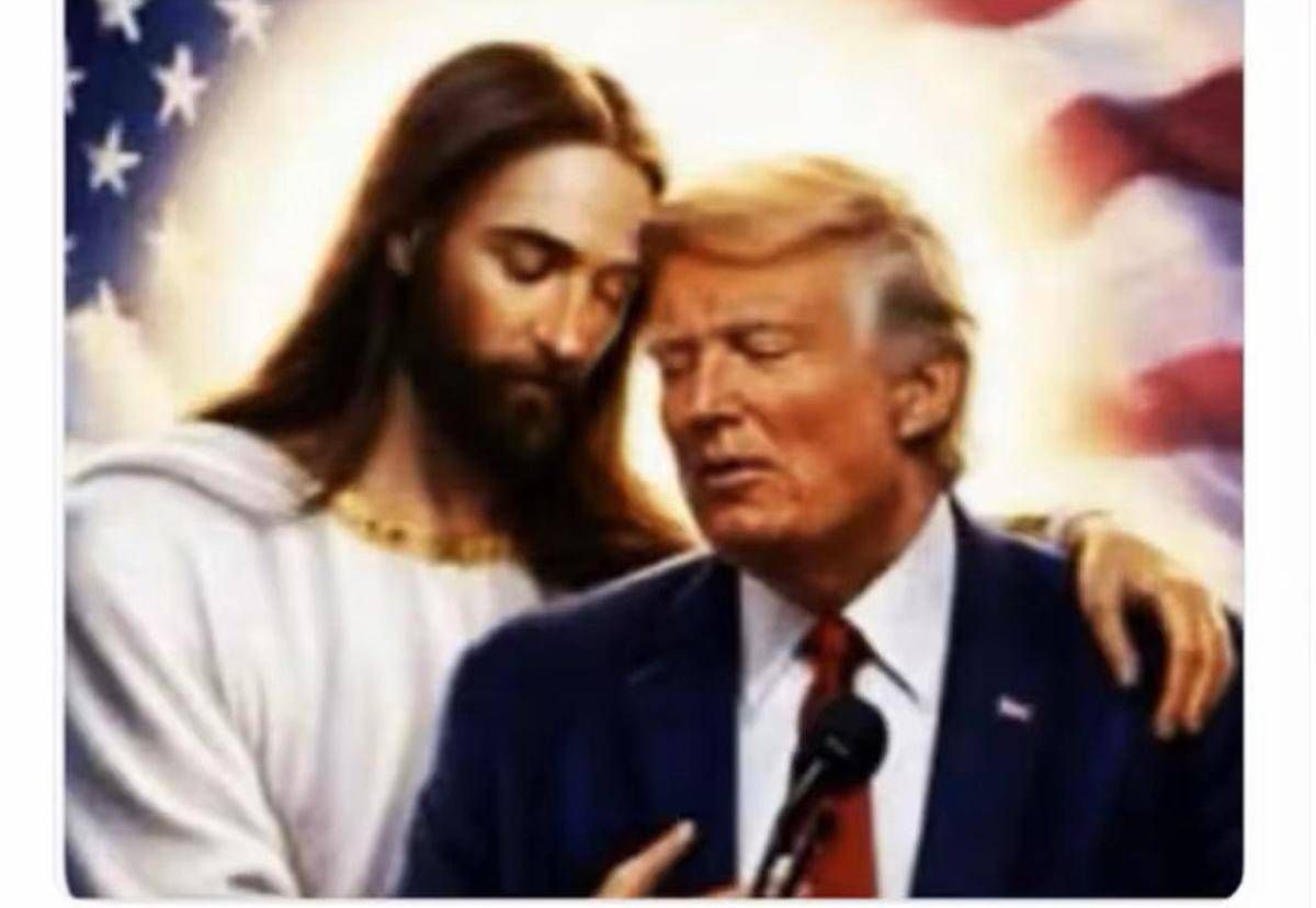 Trump abbracciato a Gesù: il post e la nuova polemica - 