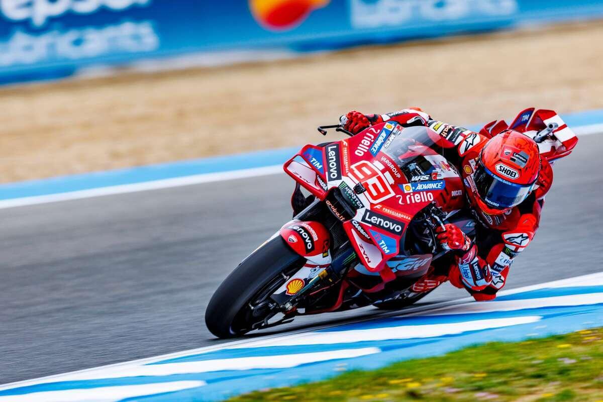 Marc Marquez vince la Sprint del Gp di Spagna su Bagnaia e Morbidelli - 