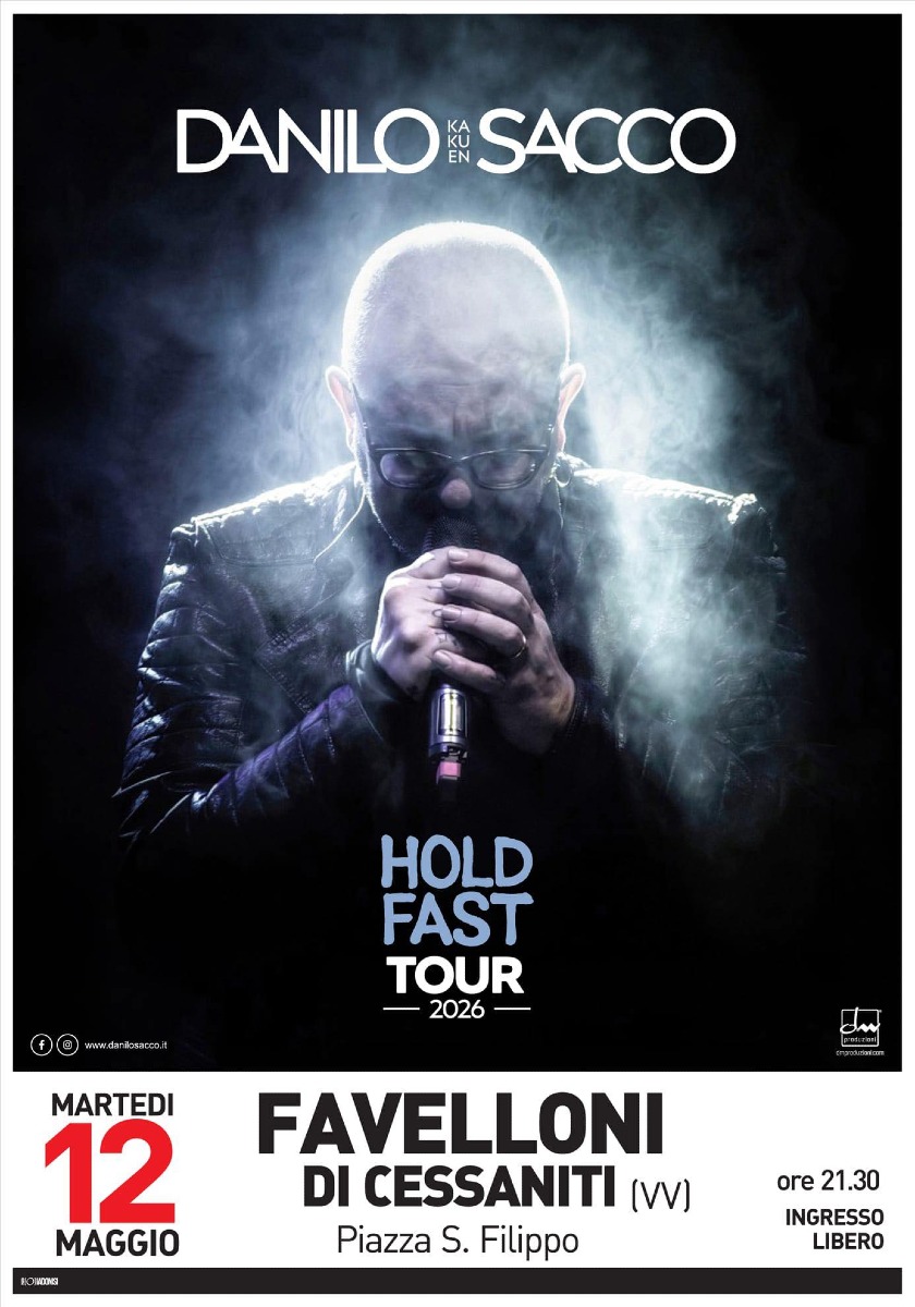 Danilo Sacco - Hold Fast Tour 2026 - Locandina (U.S. Danilo Sacco - 02.04.2026)