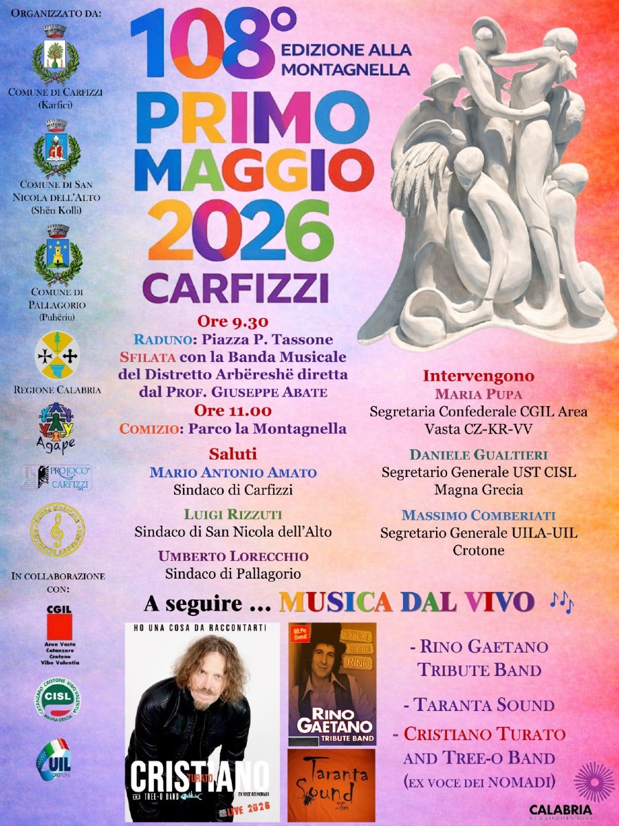 Primo Maggio 2026 Carfizzi (U.S. Comune di Carfizzi - 24.04.2026)