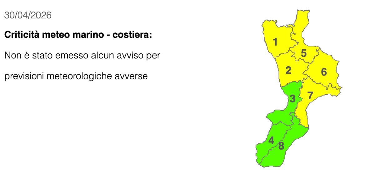 Criticità Meteo Marina - Costiera - Foto Protezione Civile 29.04.2026