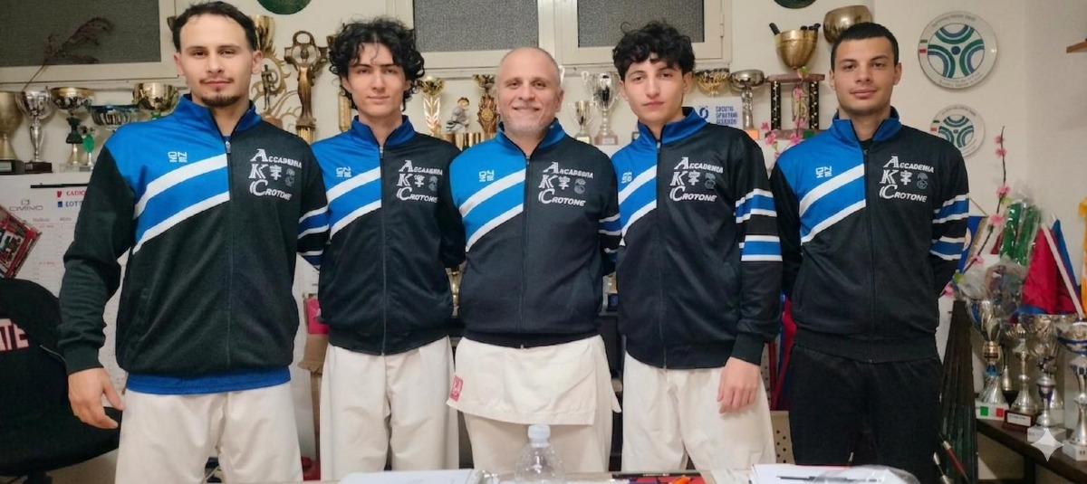 Oliverio, Paturzo, Cafarda e Gaetano dell'AKC alle Finali Nazionali dei Campionati Italiani U21 - Foto: Uff. Stampa AKC