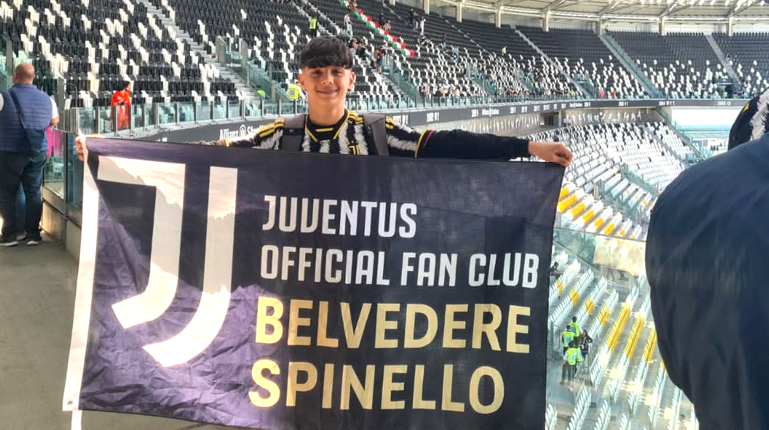 Crotone - Giuseppe realizza il suo sogno: «Che emozione vedere la Juve dal vivo» - Foto: Ufficio stampa Juventus Club Belvedere Spinello 