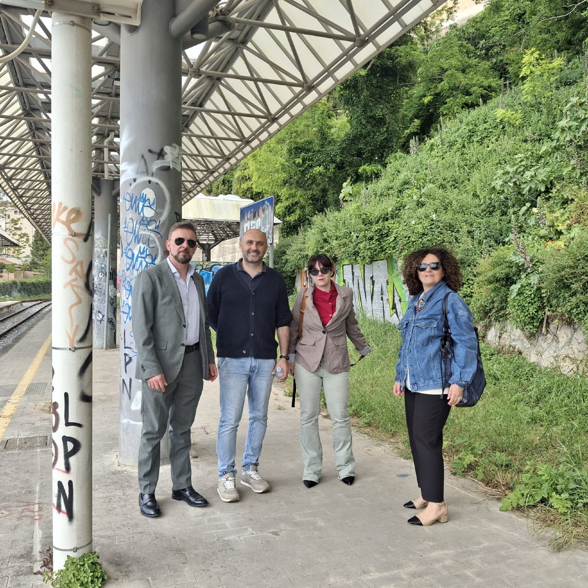 Catanzaro, Metropolitana di superficie: sopralluogo alle stazioni ex Pratica e Matteotti - Foto: Uff. Stampa Comune di Catanzaro