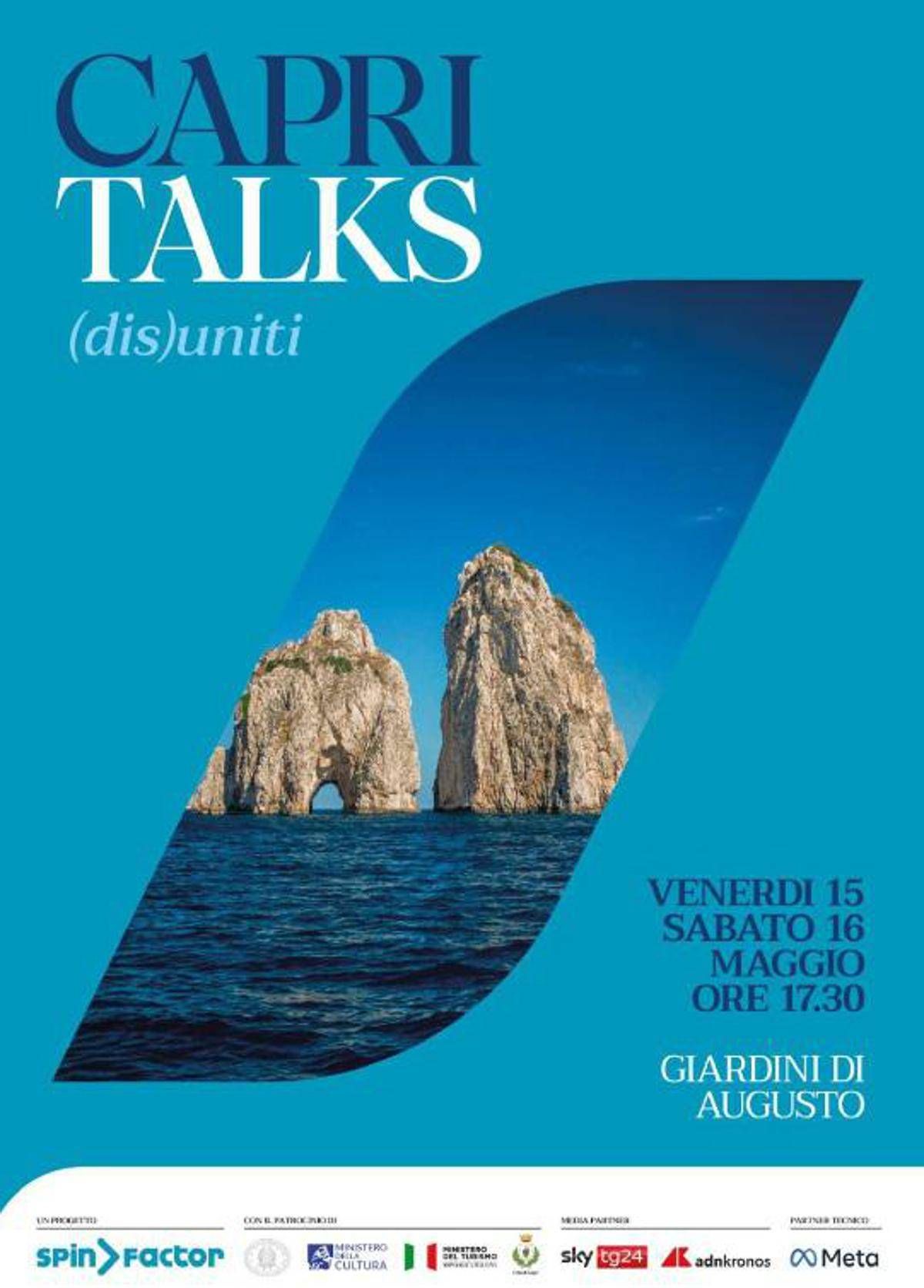 Spin factor lancia 'Capri talks', 15 e 16 maggio con Schillaci, Pichetto, Calenda e Durigon - 