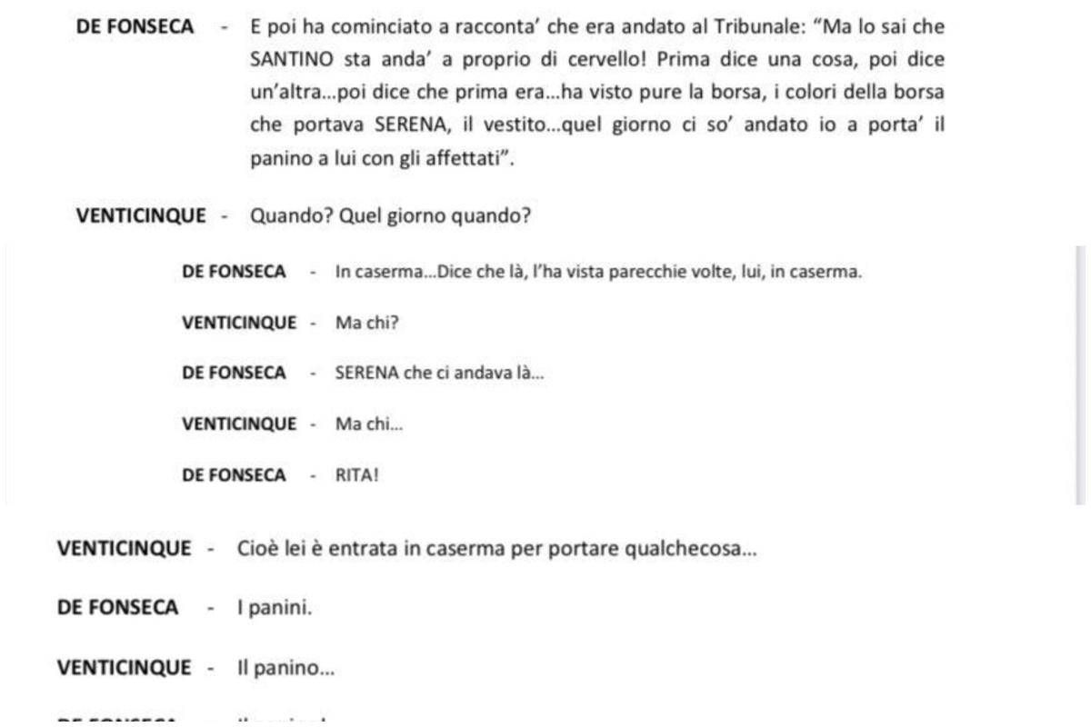Omicidio Mollicone, teste conferma: "Torriero disse che 1 giugno Serena era in caserma". Le intercettazioni - 