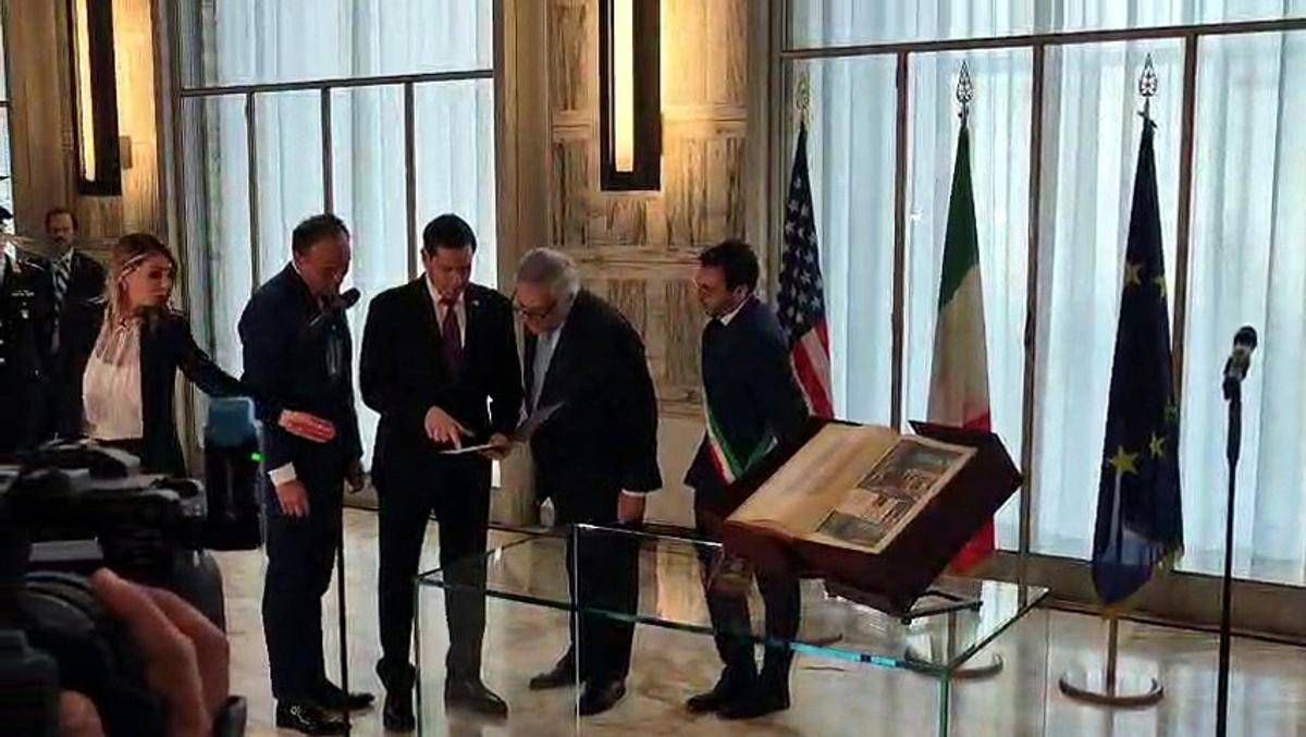 Rubio da Tajani, l'omaggio al Segretario di Stato Usa è il suo albero genealogico - 