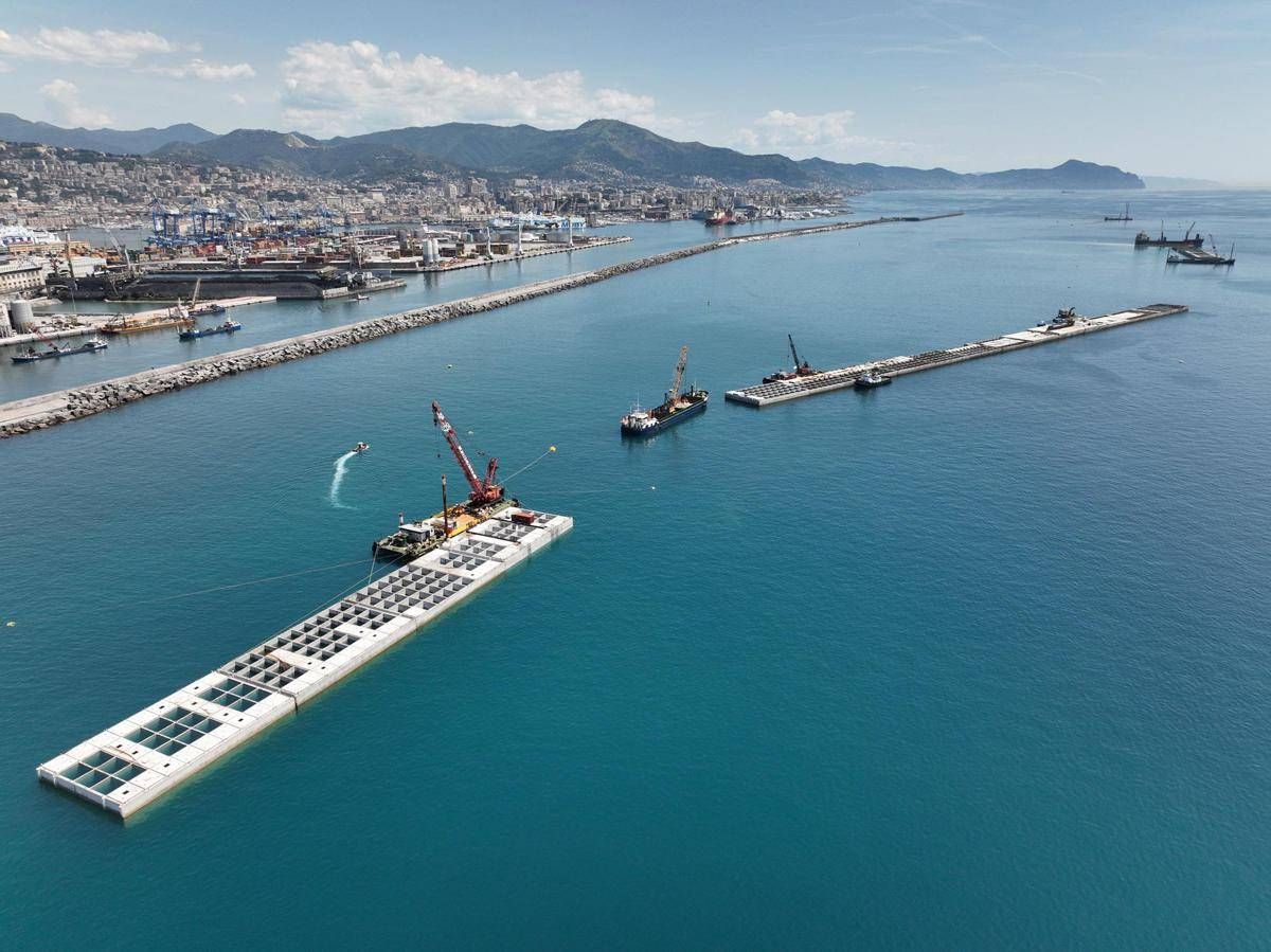 Porti: Webuild, nuova diga foranea di Genova, affondato il 22° cassone - 