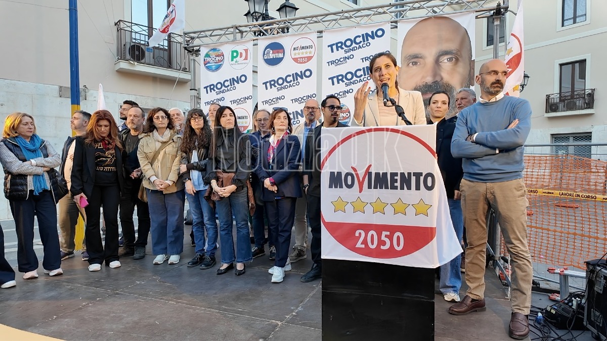 Orrico - Baldino - Appendino a sostegno di Trocino - Comizio Piazza Duomo (Foto Redazione 19.05.2026)
