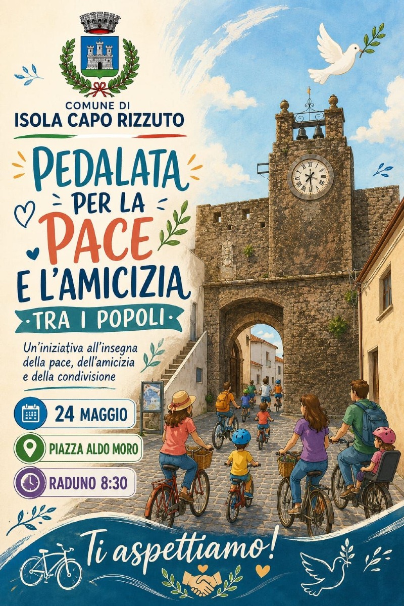 Pedalata per la Pace - Isola C.R. (Locandina - U.S. Comune Isola C.R. - 20.05.2026))