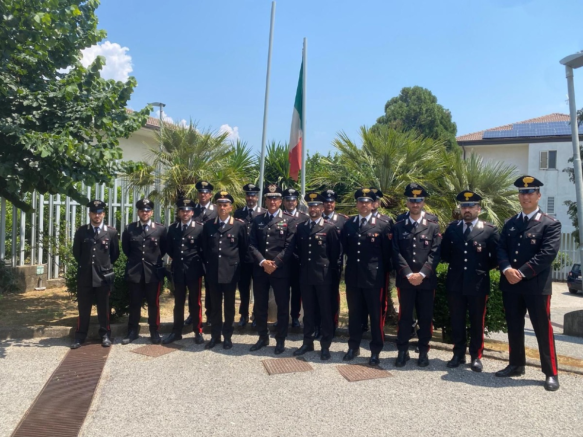Carabinieri, il Generale Pellegrino in visita alla Compagnia di Girifalco: controlli rafforzati per l'estate - Foto Uff. Stampa Comune di Girifalco
