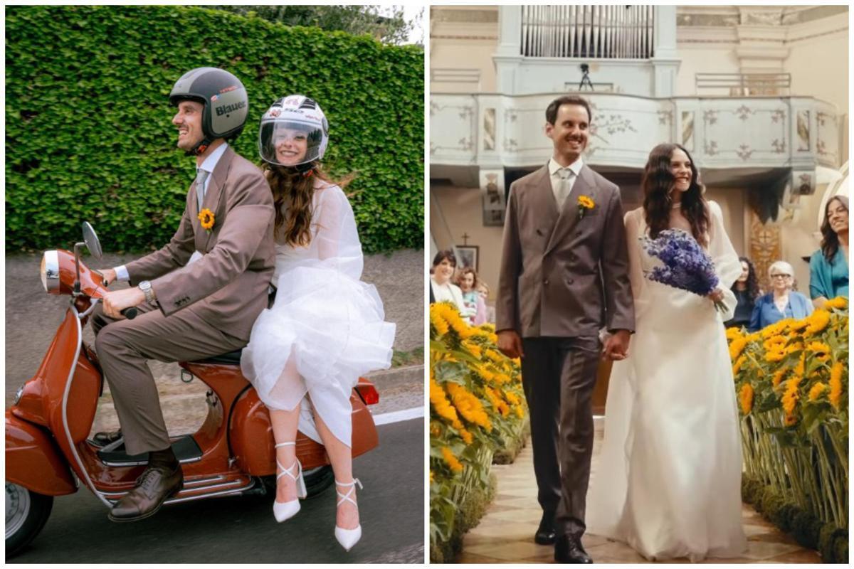 Francesca Michielin si è sposata, giro in Vespa come 'Vacanze romane' - 