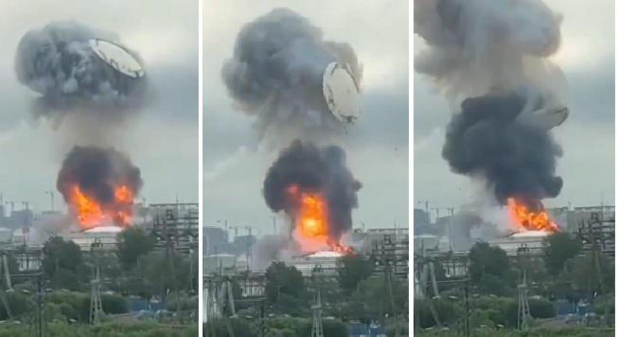 Ucraina, super attacco alla raffineria di Mosca: piove petrolio dopo il raid - 