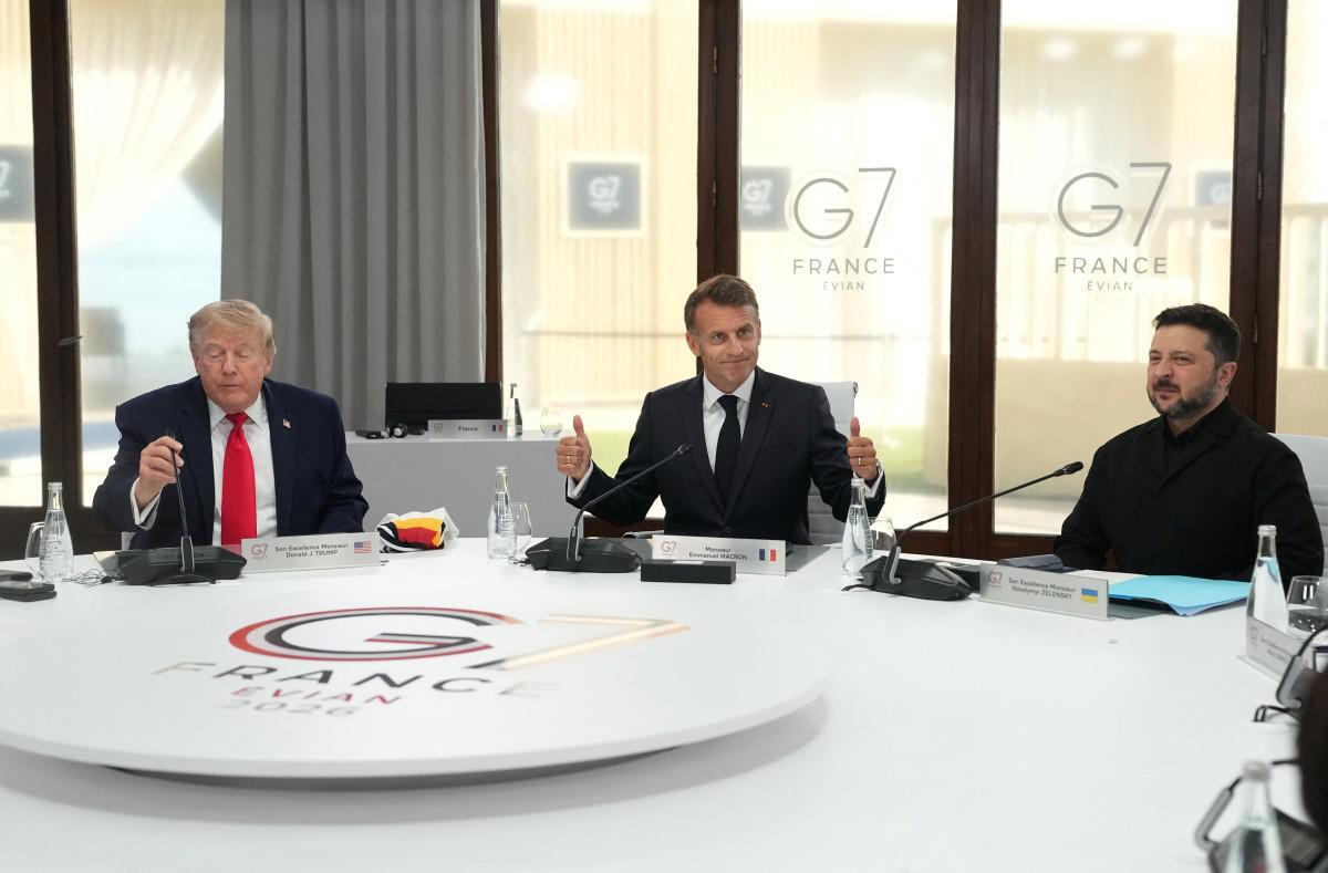 Ucraina, al G7 trilaterale Trump-Zelensky-Macron. Il tycoon: "Russia deve fare accordo con Kiev" - 