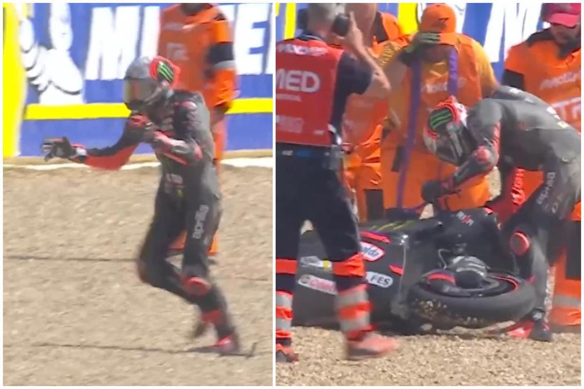 Bezzecchi, caduta e furia in gara Sprint: squalificato da Gp Repubblica Ceca - 