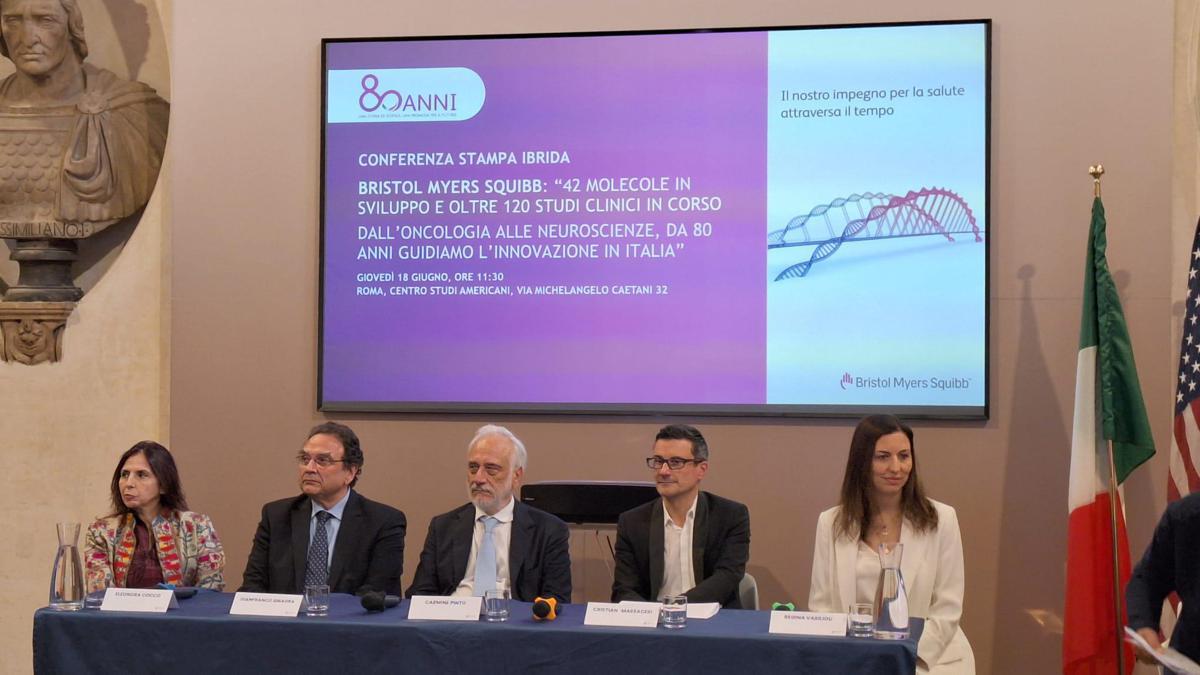 Farmaceutica: 80 anni di Bms in Italia, 42 molecole in sviluppo e 120 studi clinici in corso - 