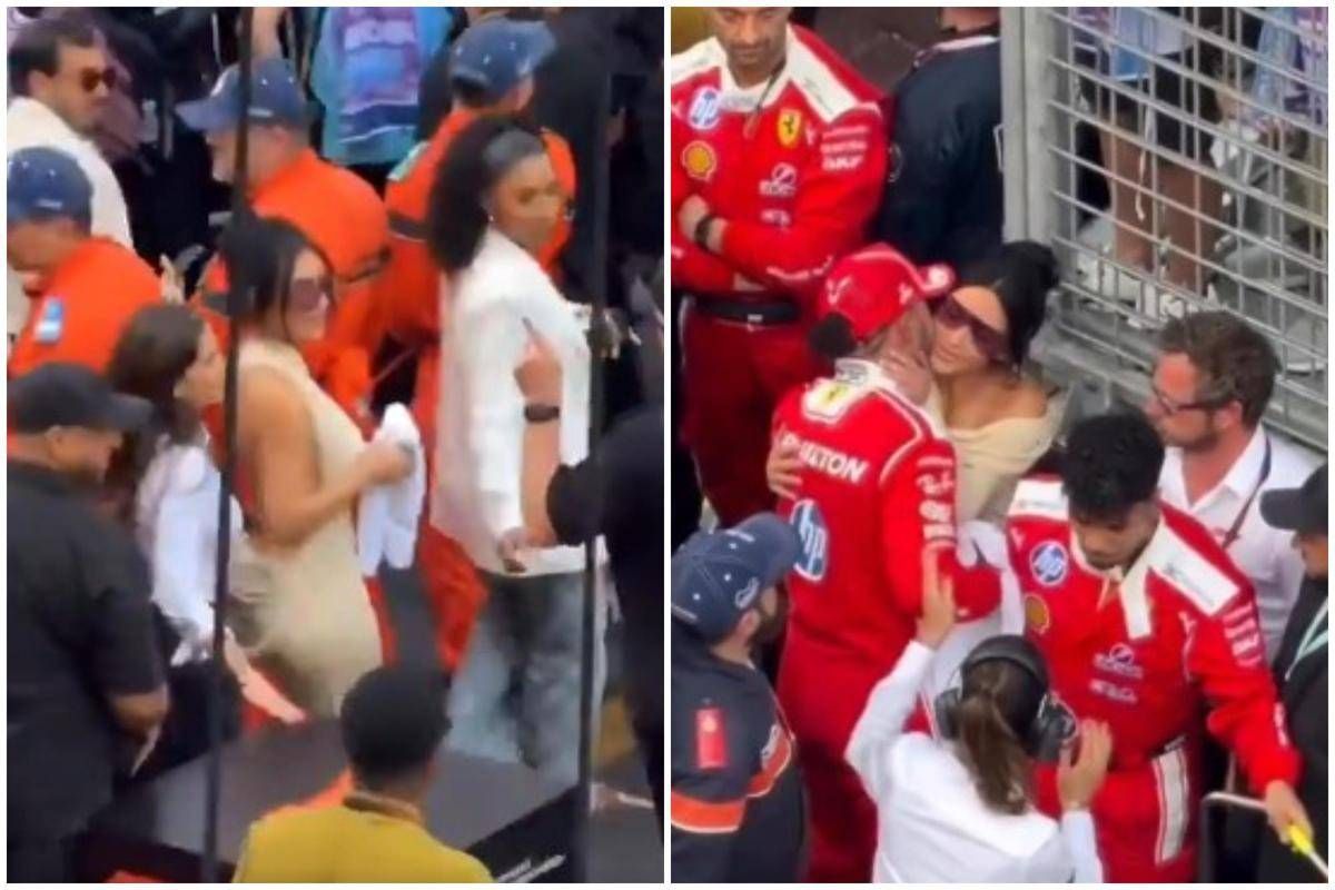 Kim Kardashian a Montecarlo, 'ruba' asciugamano ad Antonelli e bacia Hamilton - 