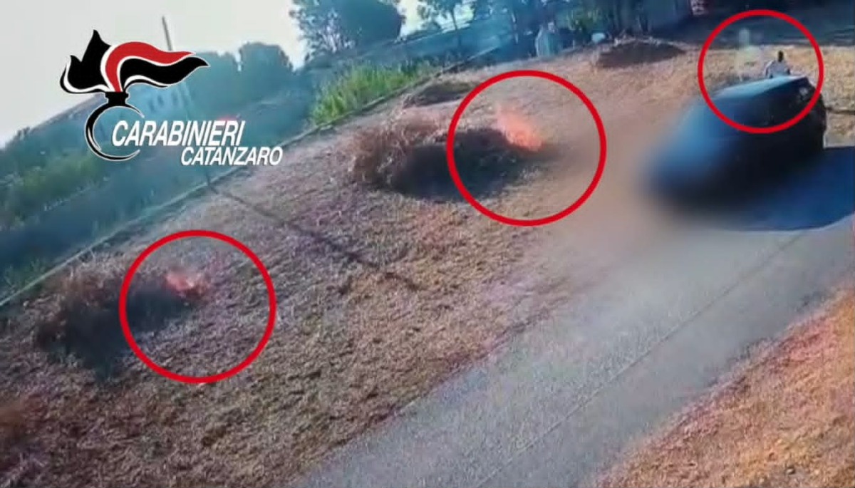 Incendio di sterpaglie a Montauro, denunciato dai Carabinieri il presunto autore del rogo - Foto: Uff. Stampa Comando dei Carabinieri di Catanzaro