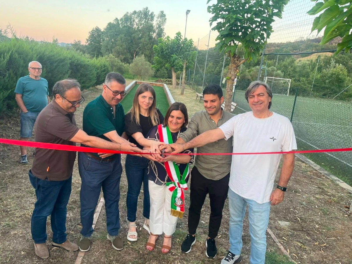 Mongrassano inaugura il nuovo campetto di bocce nel centro polifunzionale di Cataldo - Foto Uff. Stampa Comune di Mongrassano 
