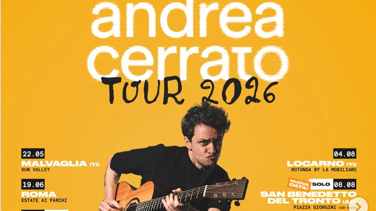 Andrea Cerrato annuncia il Tour 2026: nuove date in tutta Italia fino a novembre - Foto Locandina Ufficiale 