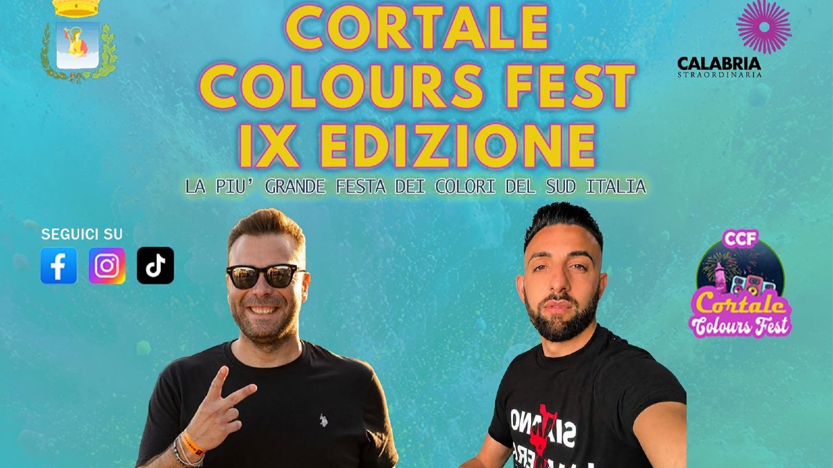 Cortale Colours Fest, questa sera il Premio TikToker 2026 con Calabria Food e Salvatore Alamera - Foto Locandina Ufficiale 