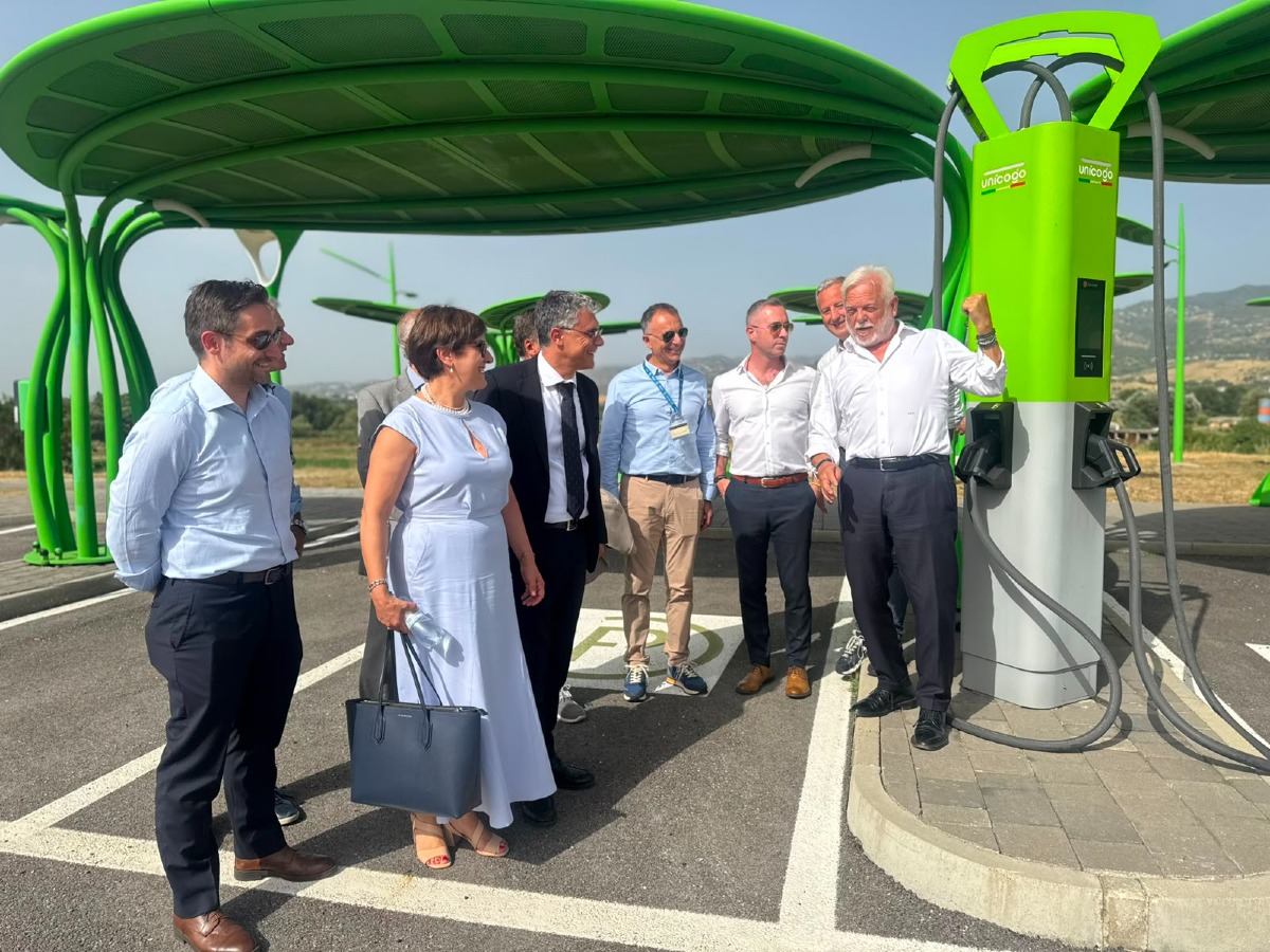 Lattarico, inaugurata la Green Island sull’A2: ad agosto apre l’area con ricarica elettrica - Foto Uff. Stampa Anas