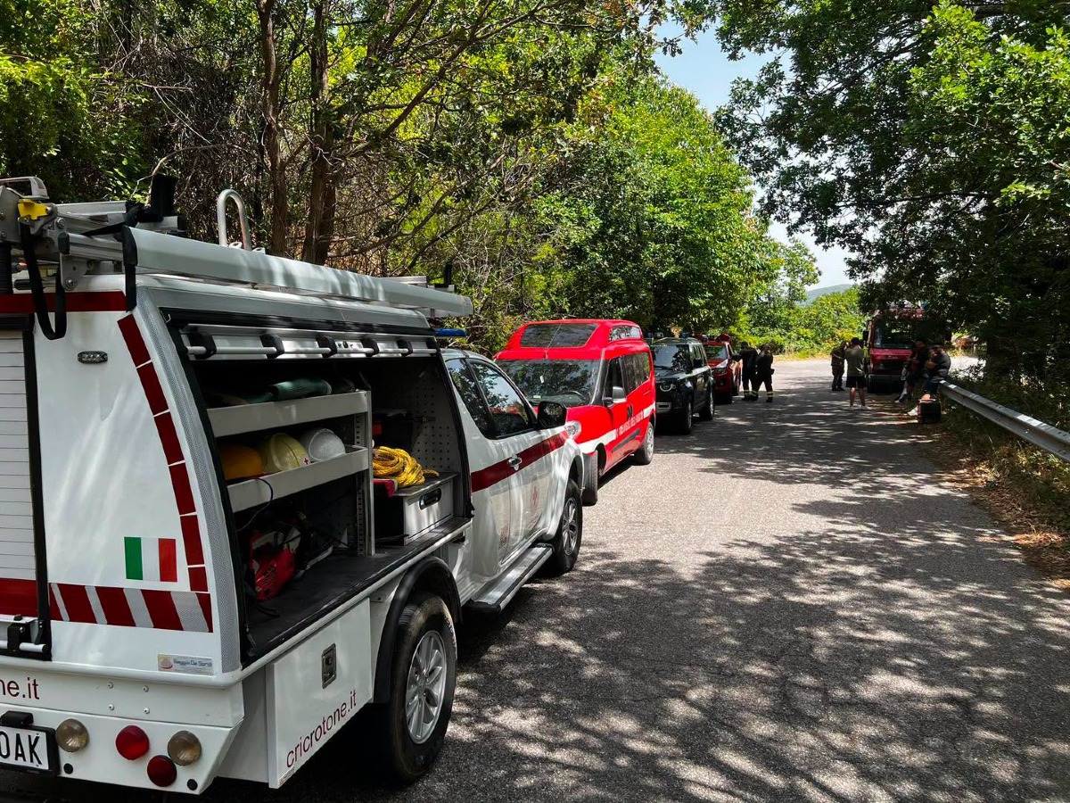 Savelli, proseguono le ricerche di un uomo di 75 anni scomparso: in campo anche la Croce Rossa - Foto Uff. Stampa Croce Rossa Crotone 