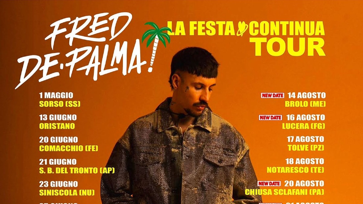Fred De Palma rilancia il tour estivo: nuove date in tutta Italia e gran finale ad ottobre - Foto Locandina Ufficiale 