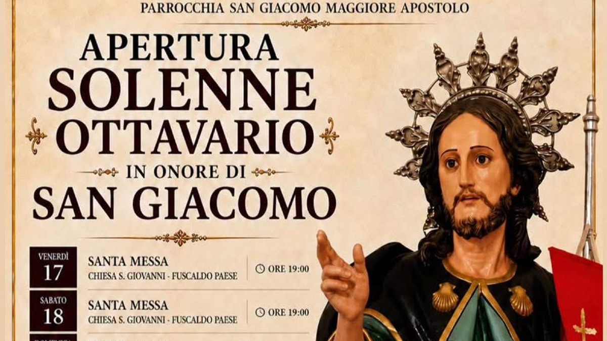 Fuscaldo, continua il Solenne Ottavario di San Giacomo: il programma fino alla festa - Foto: Locandina Ufficiale 