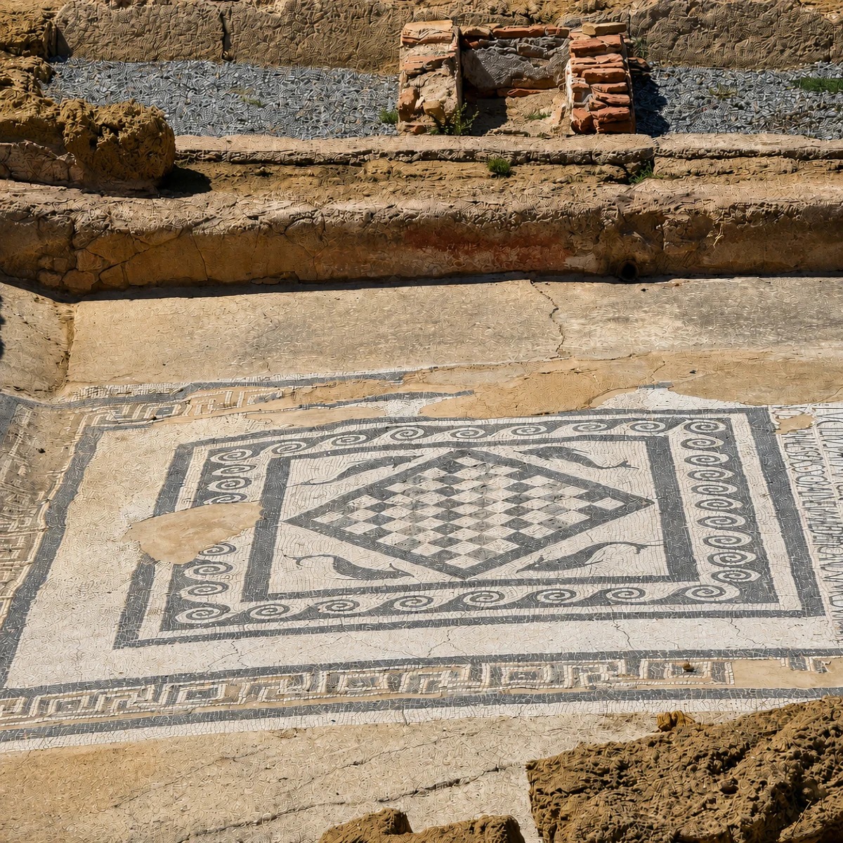 Riapre il Balneum di Capo Colonna: torna visitabile il prezioso mosaico dei delfini - Foto Uff. Stampa Parco Archeologico Crotone Sibari 