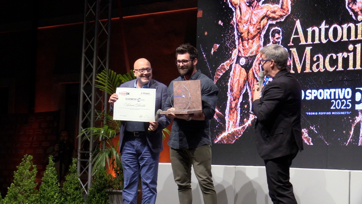 (VIDEO) Antonio Macrillò premiato con il "Peppino Messinetti": "La mentalità è la chiave di ogni vittoria" - 