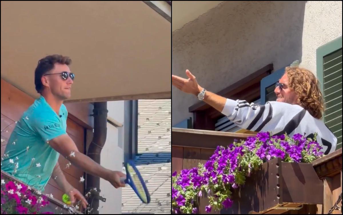 Ruud-Tsitsipas, a Gstaad è sfida... dal balcone - Video - 