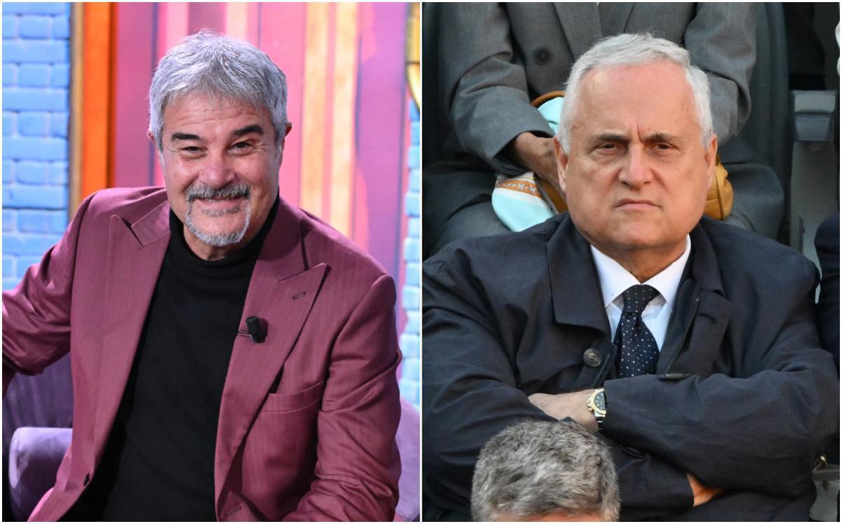Lazio, la battuta choc di Pino Insegno. Il web: "Ha augurato morte a Lotito" - 