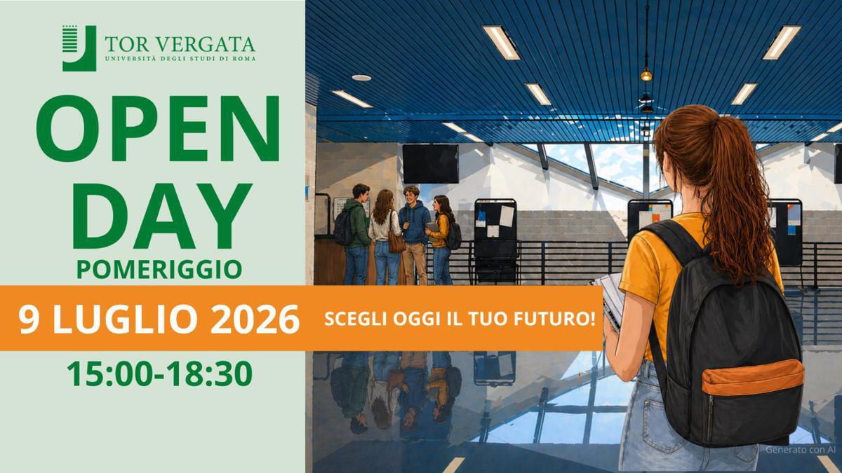 Università: domani Open day estivo a Tor Vergata, 6 aree studio, laboratori e incontri con docenti e studenti - 