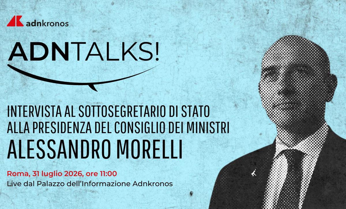 Alessandro Morelli domani all'Adnkronos per AdnTalks, diretta dalle 11 - 