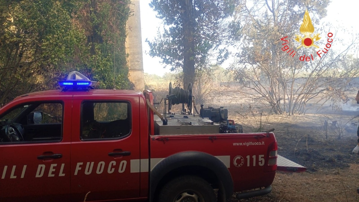 Incendio Lamezia Terme - Foto Uff. Stampa Vigili del fuoco  20.07.2026