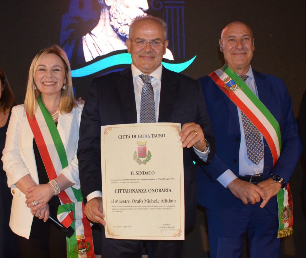 Gioia Tauro conferisce la Cittadinanza Onoraria al Maestro orafo Michele Affidato (U.S. Michele Affidato - 27.07.2026))