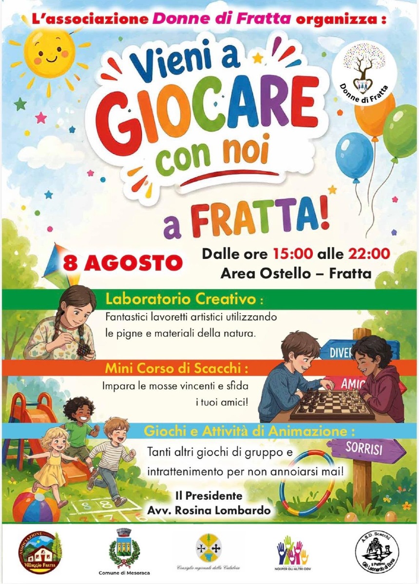 Vieni a Giocare co noi associazione donne di fratta 