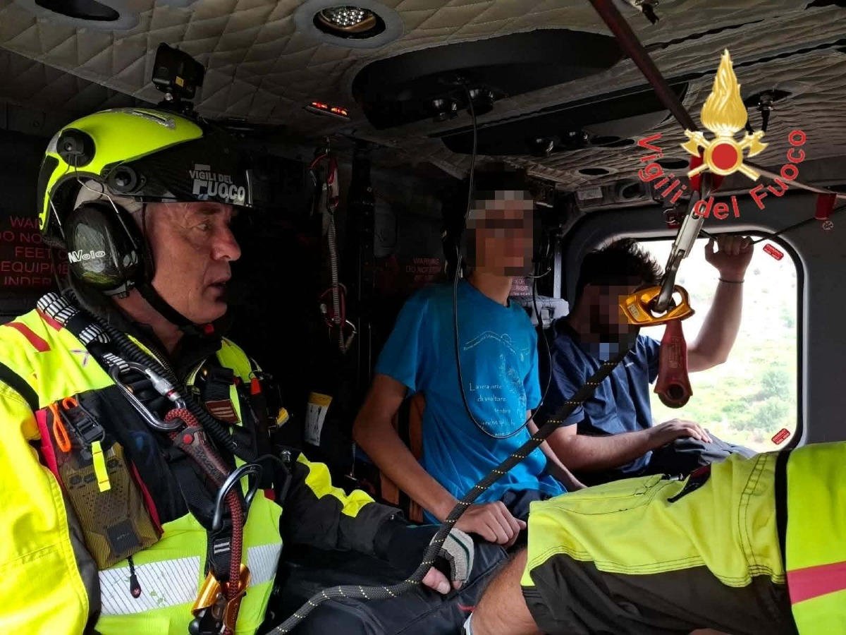 Salvati 18 escursionisti bloccati nel Parco dell'Aspromonte - Foto: Uff. Stampa Comando dei Vigili del Fuoco di Reggio Calabria