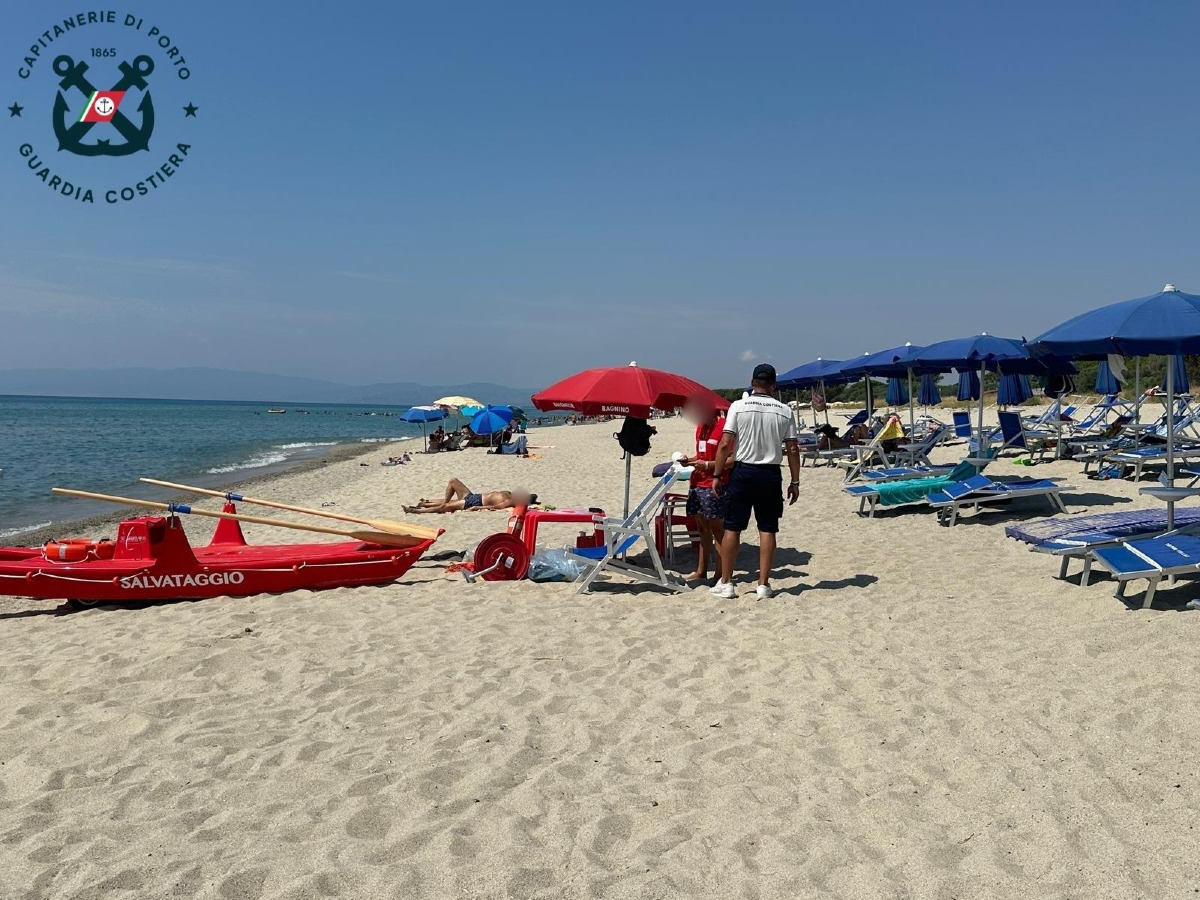 Crotone - Nove lidi irregolari e multe per oltre 14mila euro - Foto: Ufficio stampa Guardia Costiera Crotone