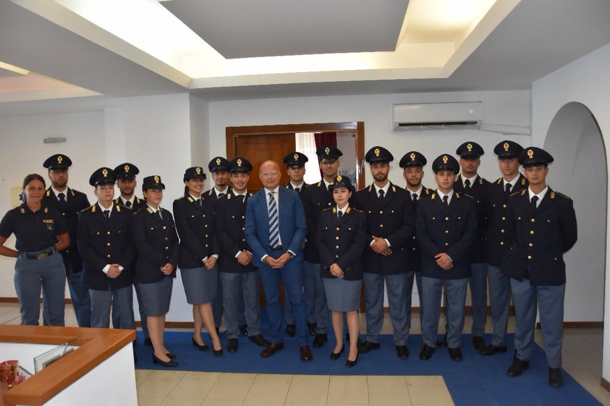 Crotone, sedici nuovi agenti in Questura: potenziato l’organico della Polizia di Stato - Foto Uff. Stampa Questura di Crotone