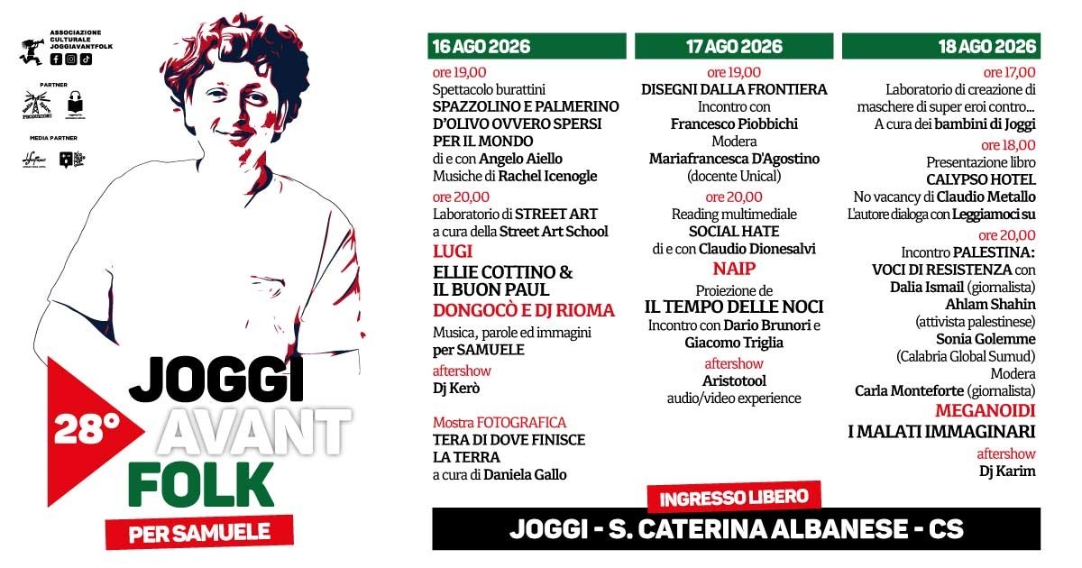 Joggi Avant Folk, a Santa Caterina Albanese tre giorni tra musica, arte e memoria - Foto Uff Stampa Daccapo Comunicazione
