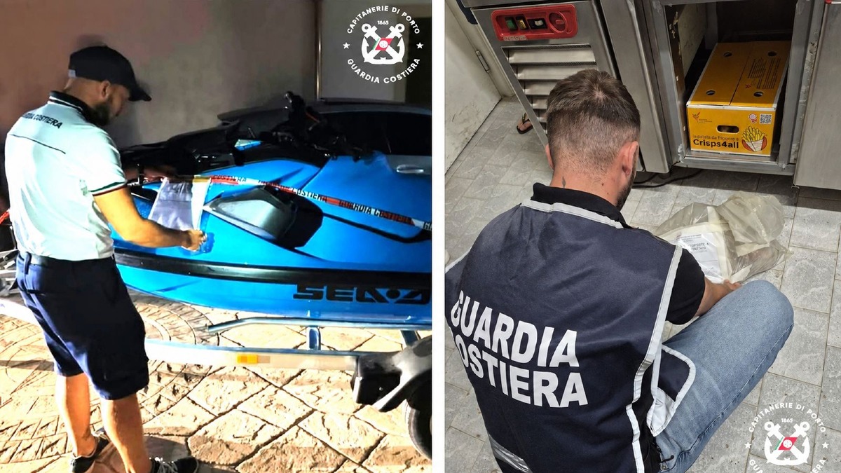 Controlli della Guardia Costiera nel crotonese: sequestrata una moto d’acqua e 9 chili di pesce - Foto Uff. Stampa Capitaneria di Porto Crotone