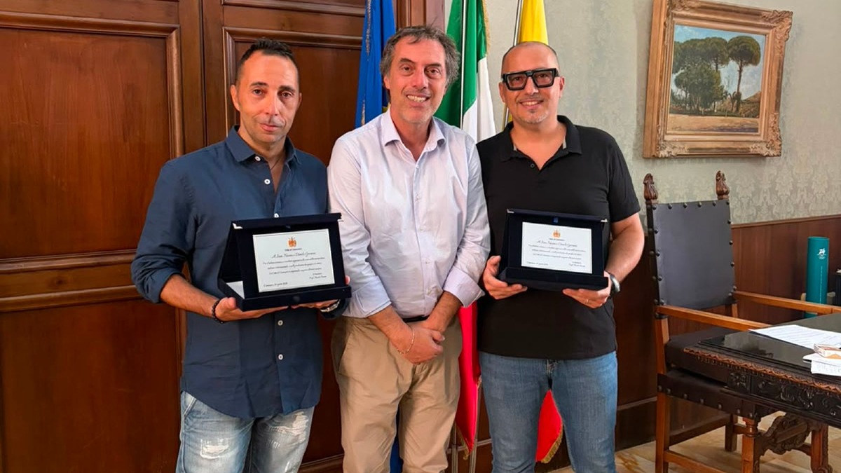 Catanzaro, il sindaco Fiorita riceve a Palazzo De Nobili i produttori Nasini e Gariani - Foto Uff. Stampa Comune di Catanzaro