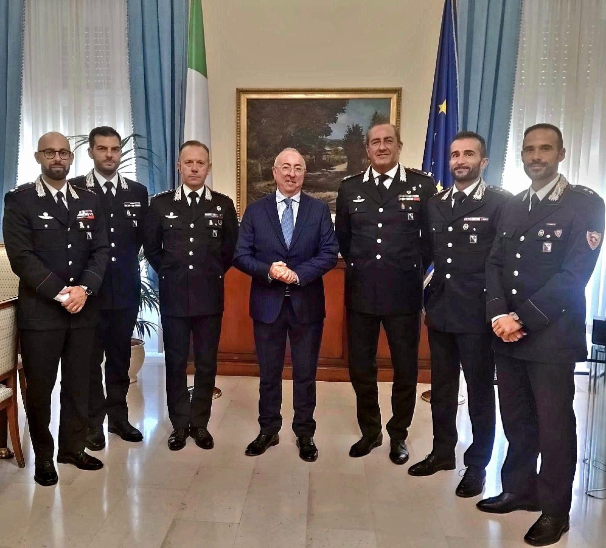Catanzaro - Carabinieri, nuovi incarichi per cinque ufficiali: i saluti in Prefettura - Foto Uff. Stampa Carabinieri 