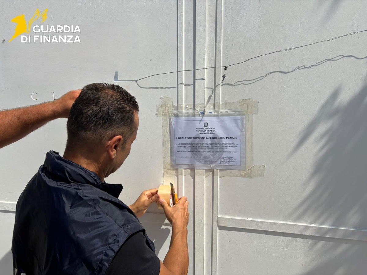 (VIDEO) Discoteca sequestrata a San Nicola Arcella: irregolarità su sicurezza e agibilità -  Foto Uff. Stampa Guardia di finanza