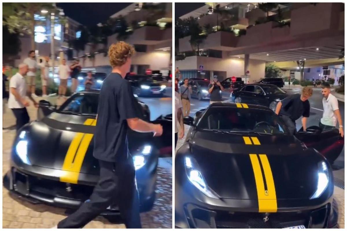 Sinner paparazzato a Montecarlo... con la sua Ferrari - Video - 