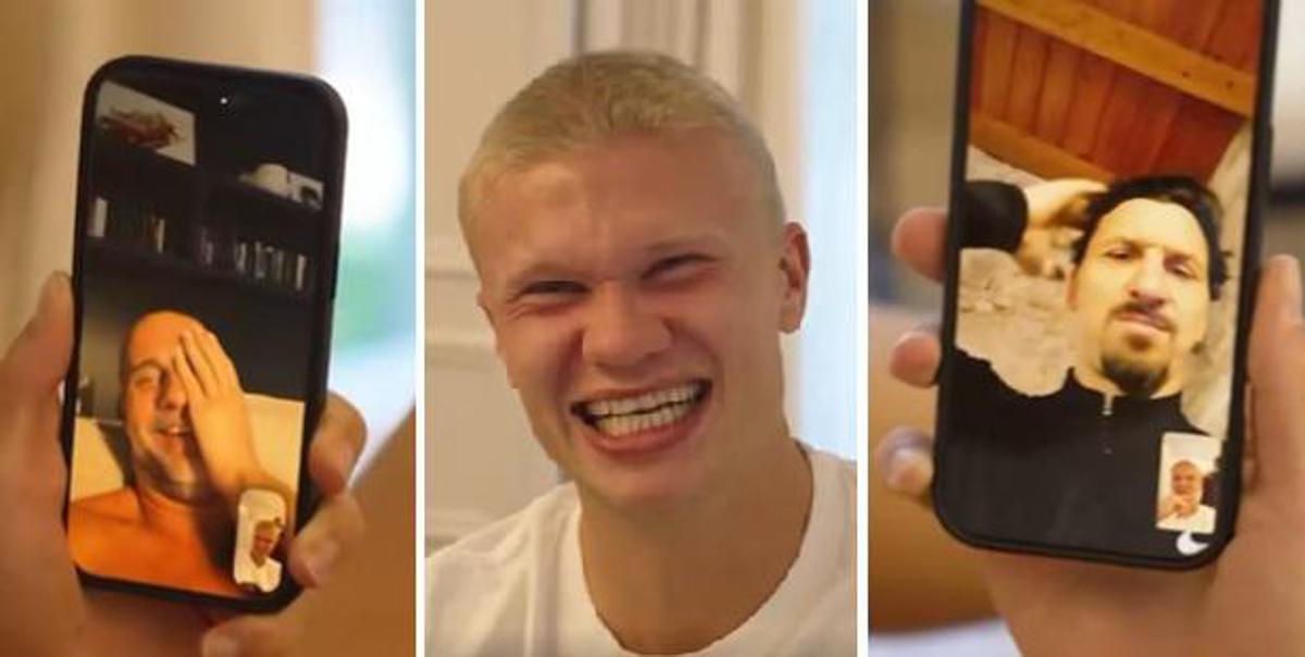 Haaland, il taglio di capelli e la reazione di Ibra: "Che diavolo hai fatto?" - Video - 