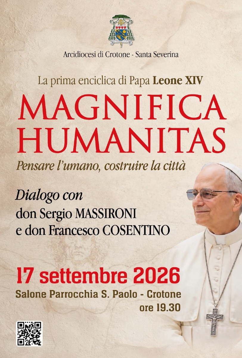 Magnifica Humanitas Locandina Chiesa San Paolo - Foto Uff. Stampa Diocesi di Crotone 