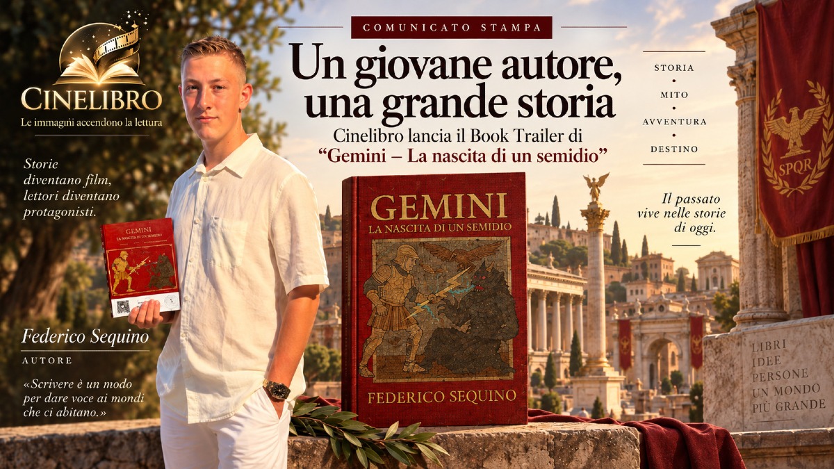 Cinelibro lancia il Book Trailer di Gemini – La nascita di un semidio di Federico Sequino - Foto Uff. Stampa CineLibro